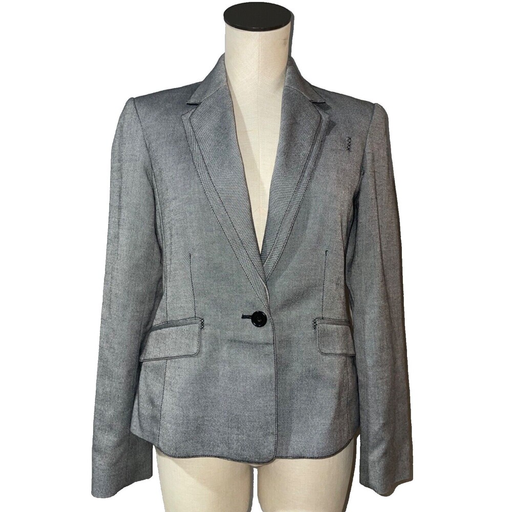 3.1 Phillip Lim Gray Tailored Single-Button Blazer